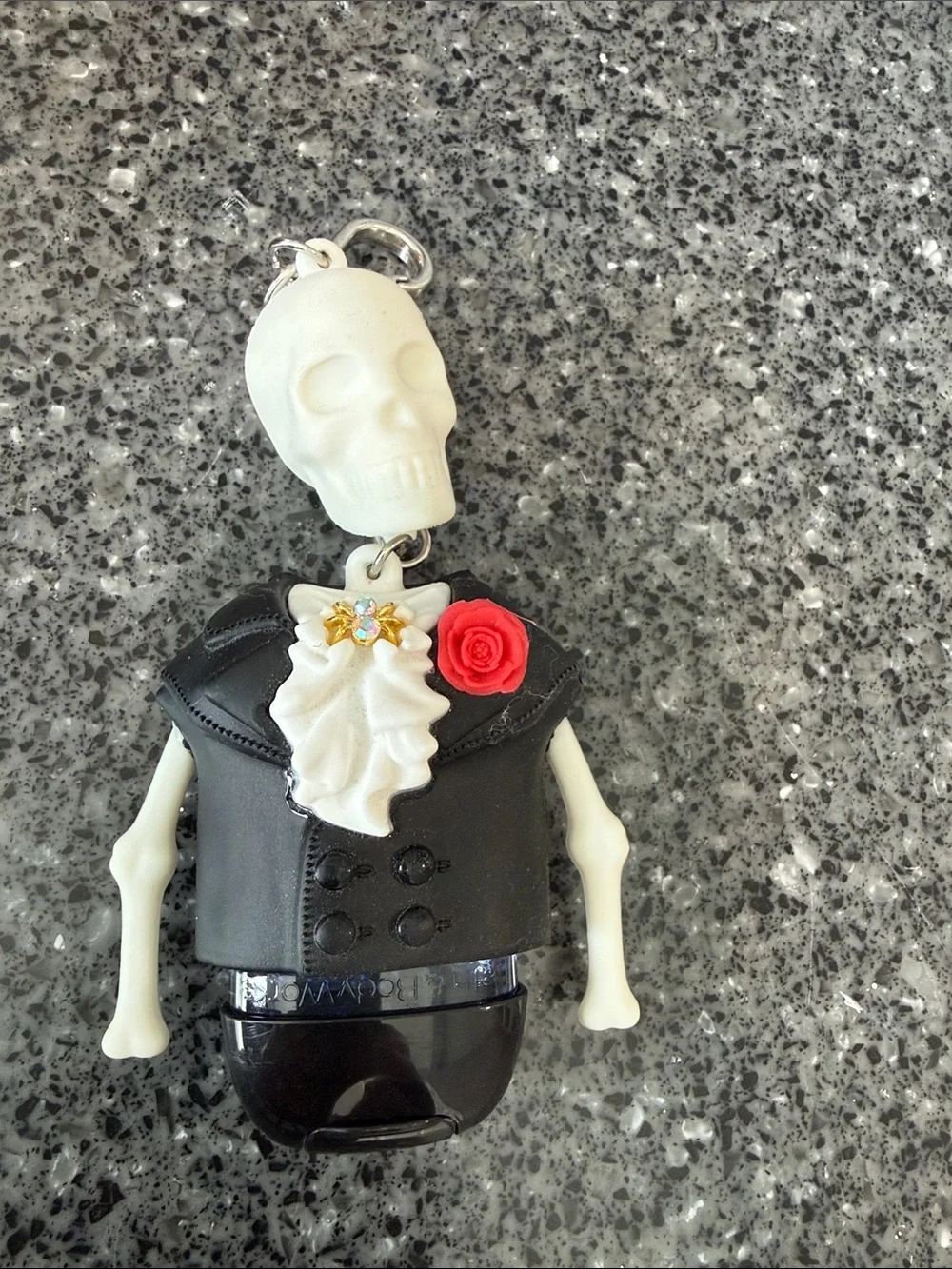 Bath & Body Works Glow in the Dark Skeleton Keychain Hand Sanitizer Holder